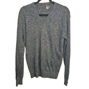 Robert Bruce Men's L Wool Blend V-Neck Sweater Made USA EUC Vintage 🧶‎